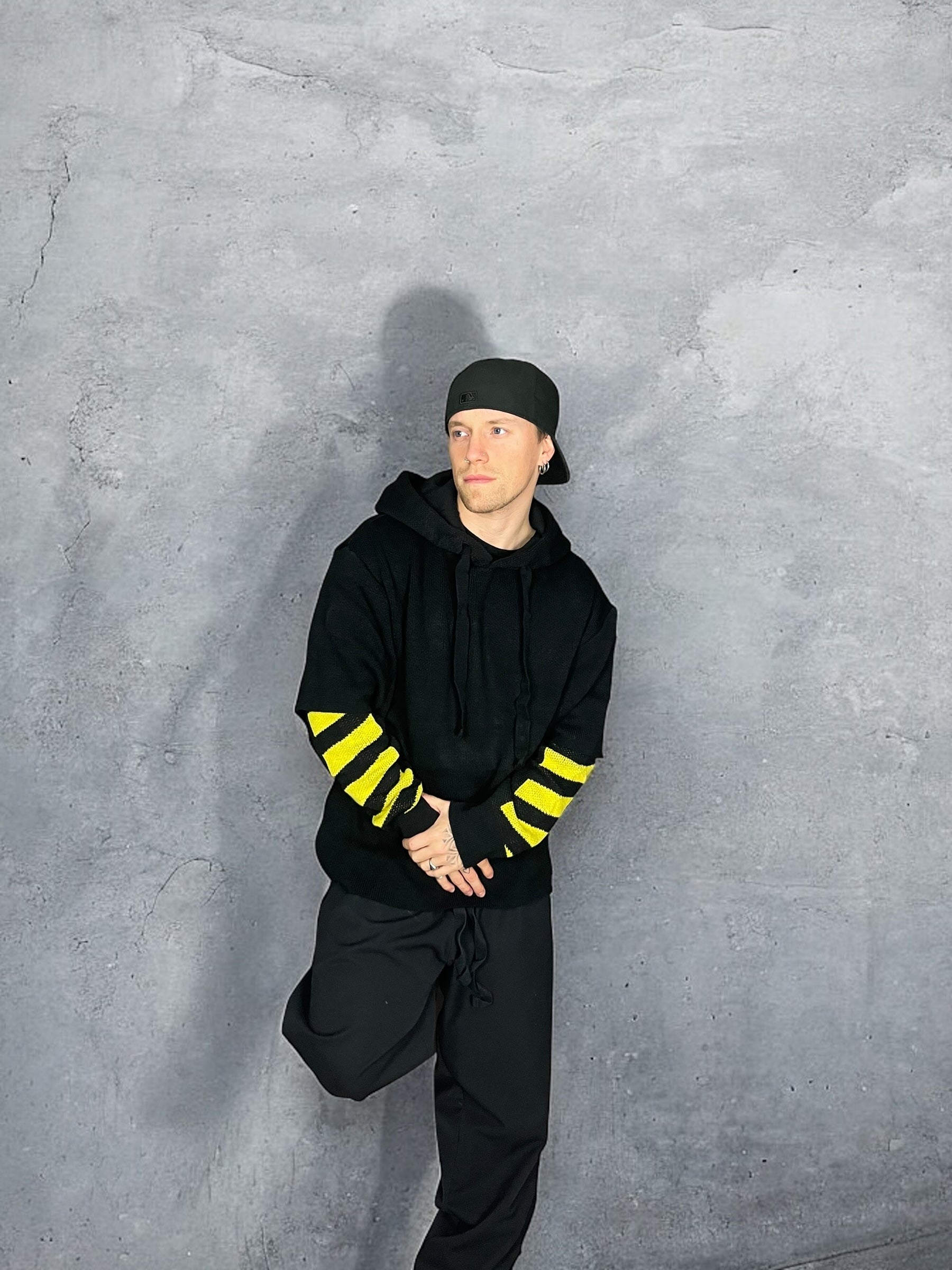 MAGLIONE DOPPIA MANICA NERO