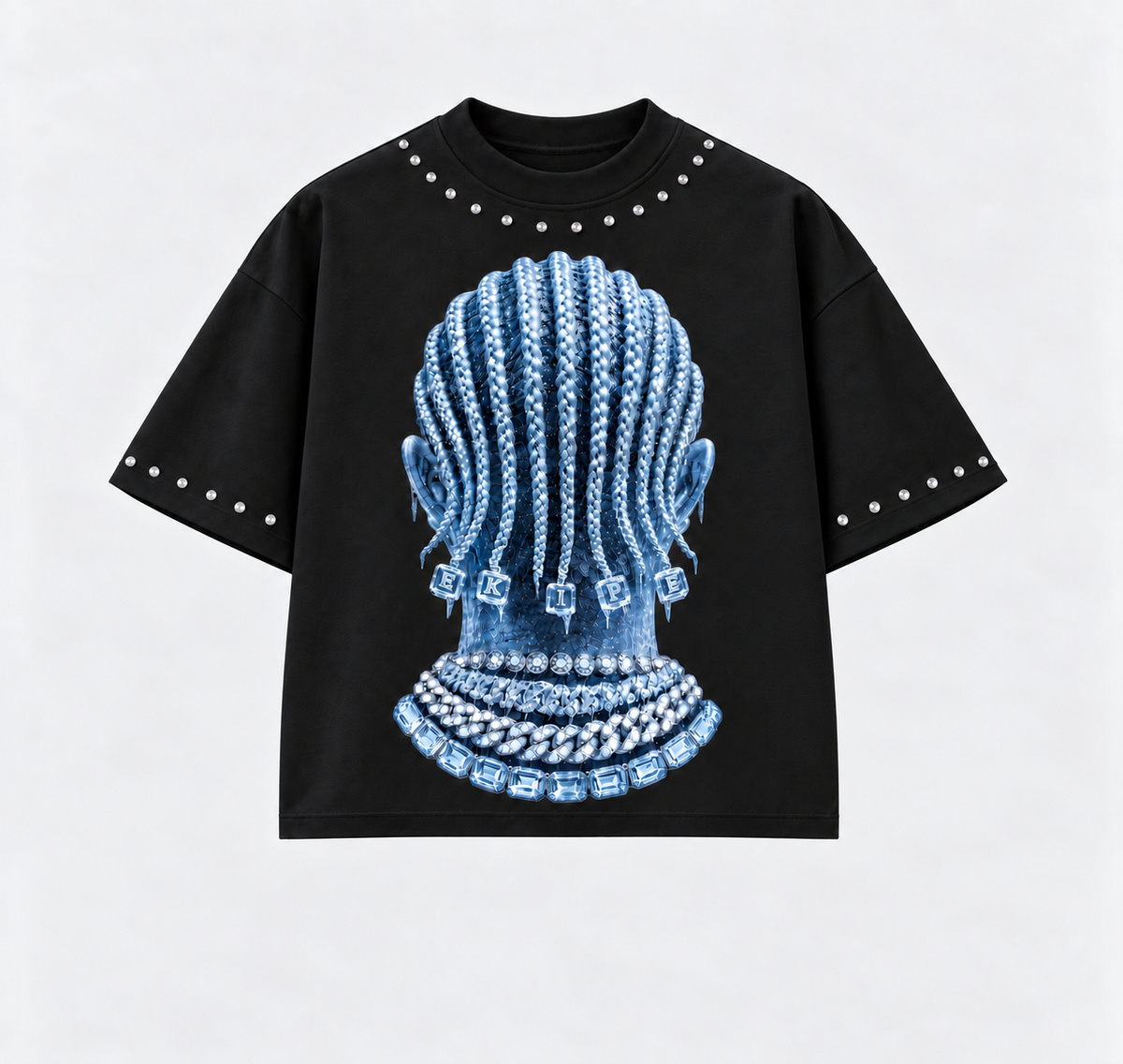 T - SHIRT BRAIDS BLUE