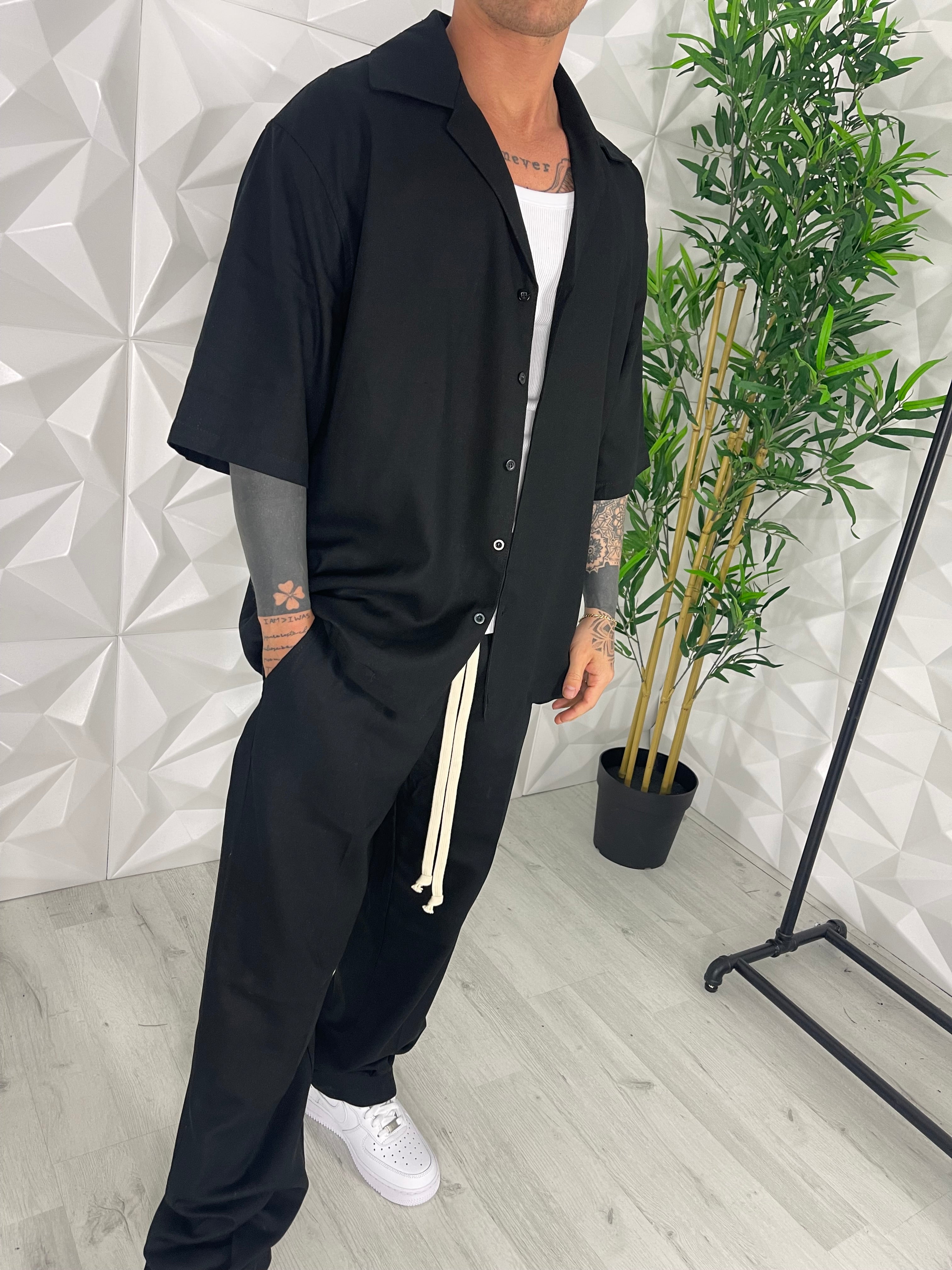 COORDINATO LINO NERO