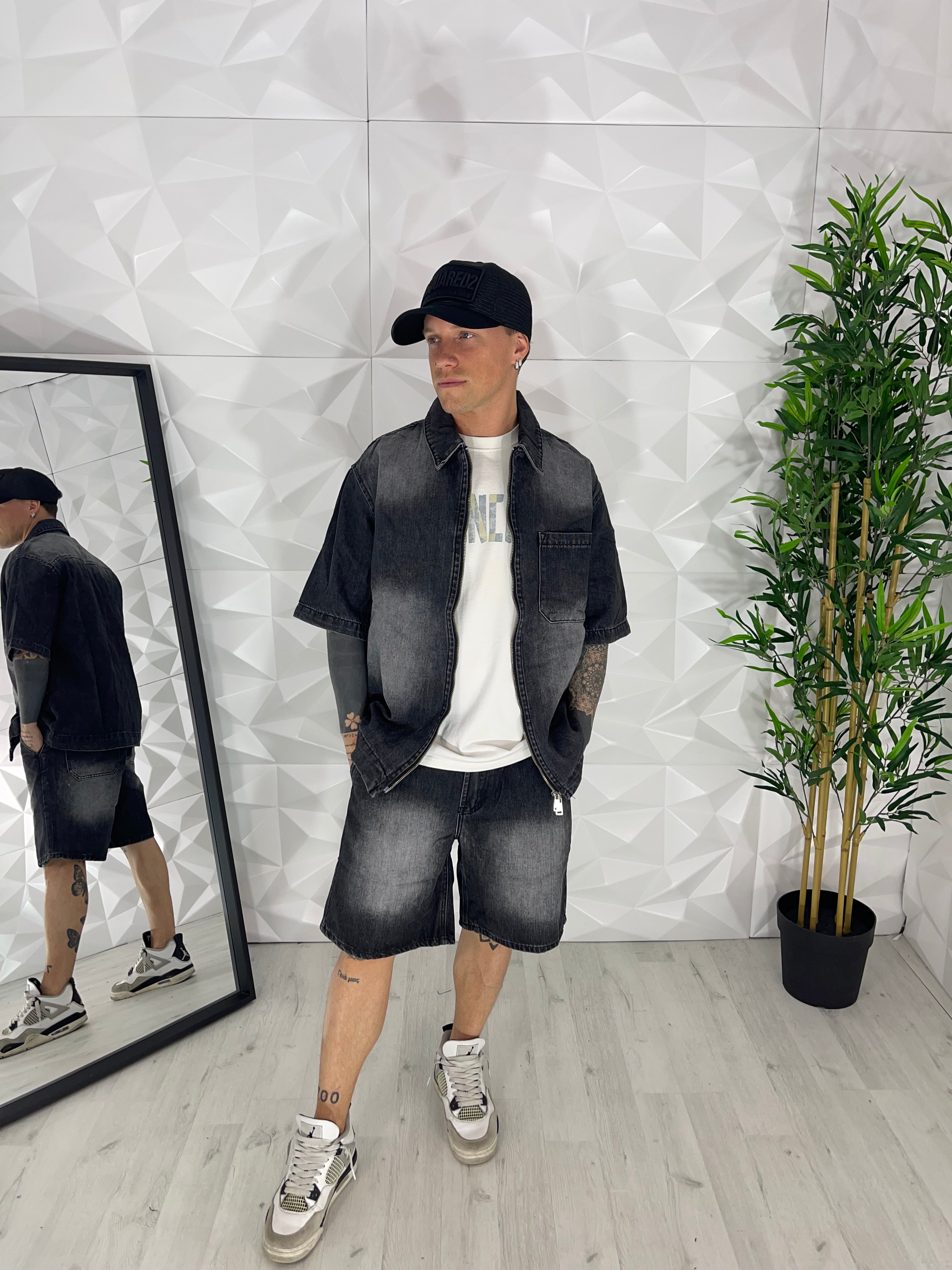 COORDINATO DEMIN IN JEANS GRIGIO