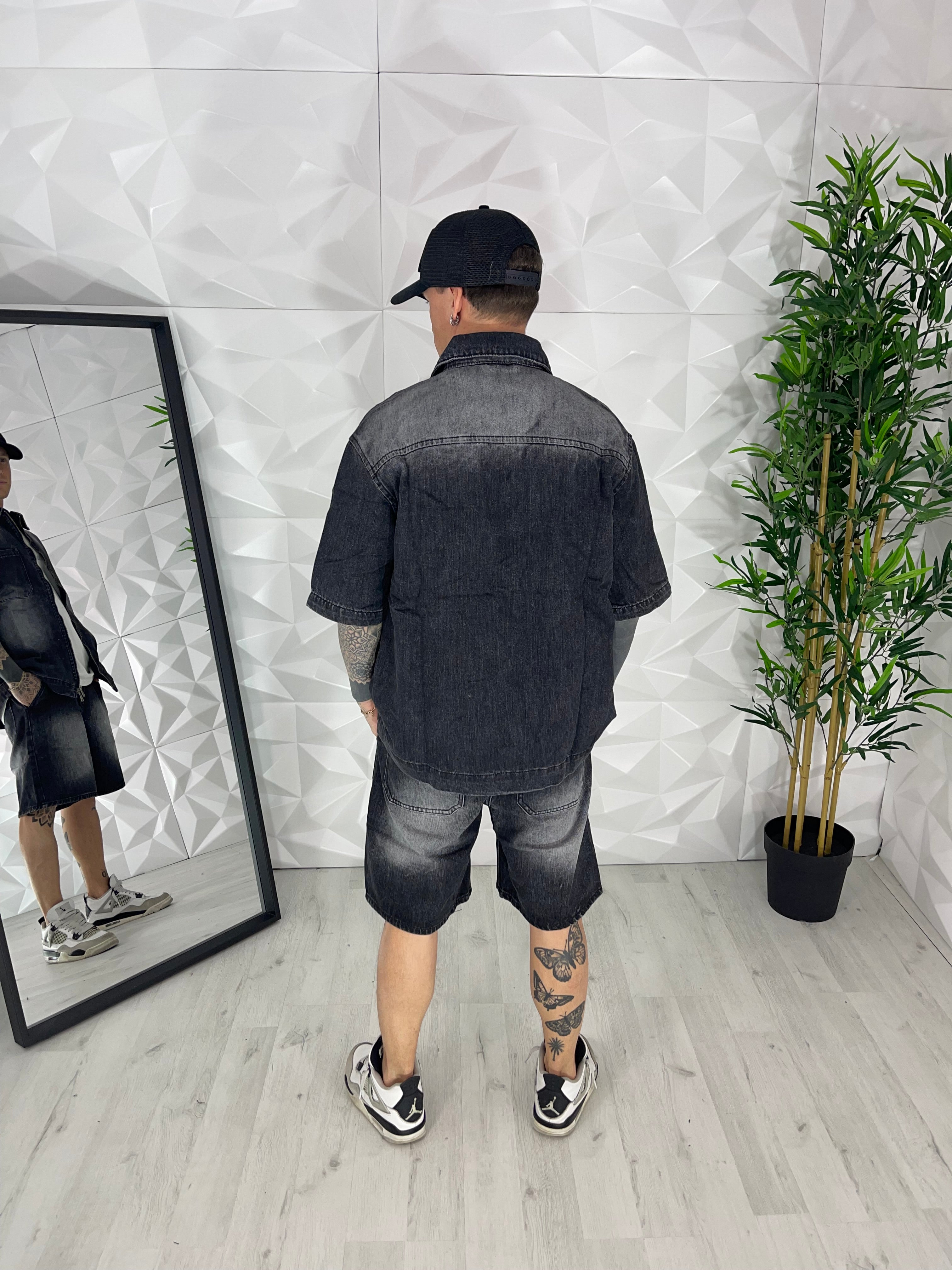 COORDINATO DEMIN IN JEANS GRIGIO