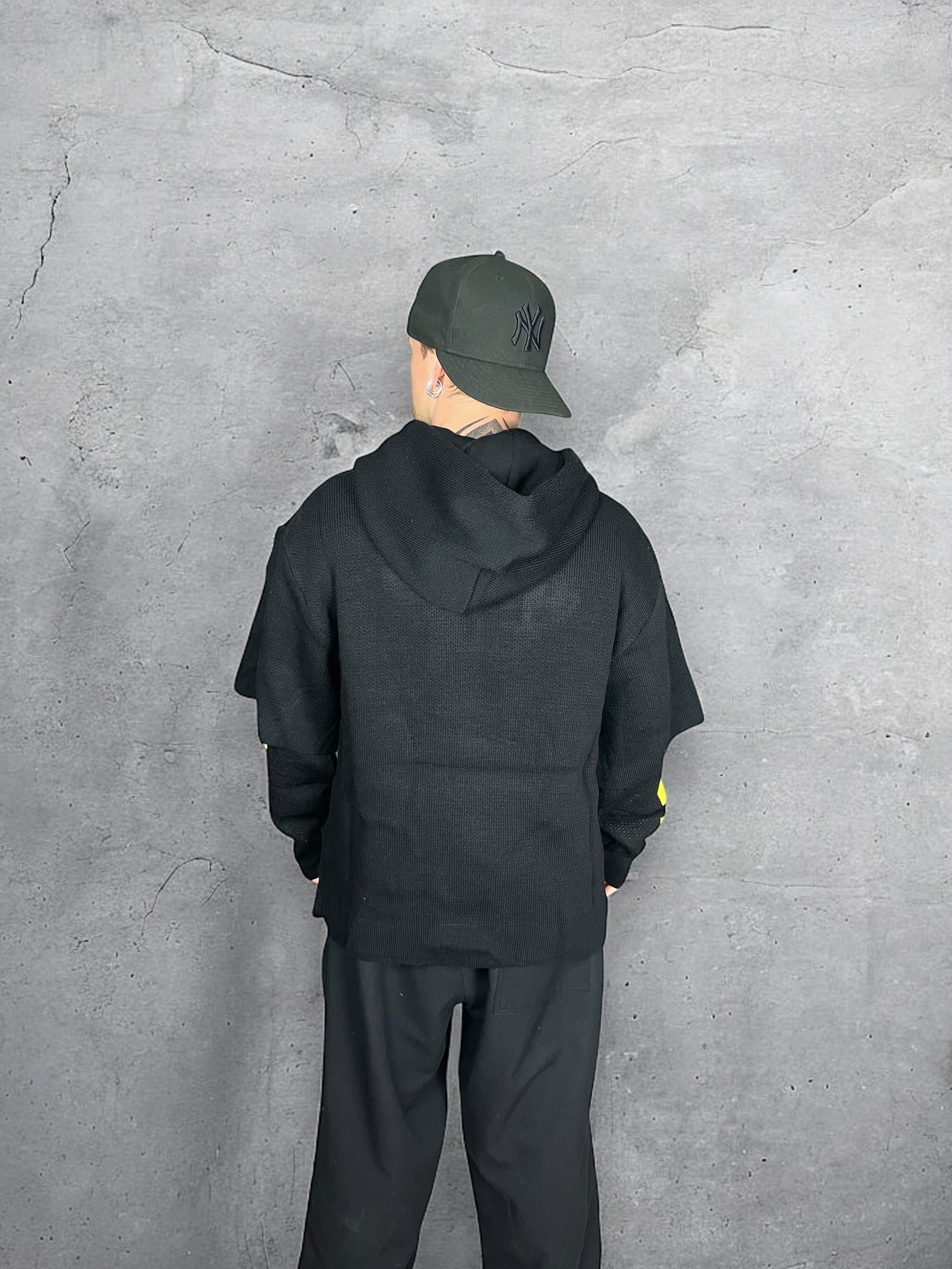 MAGLIONE DOPPIA MANICA NERO