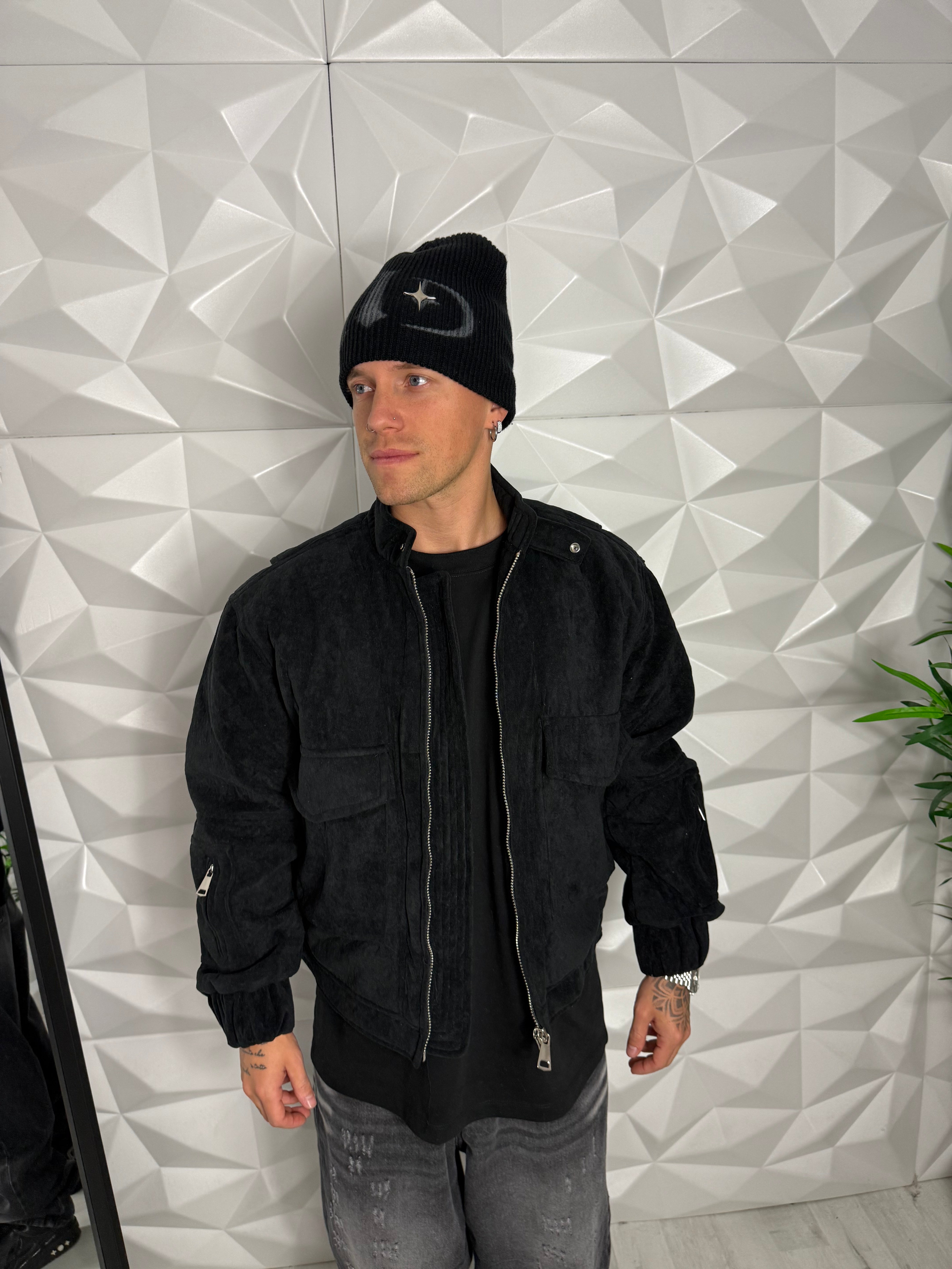 BOMBER CROPPED CAMOSCIO