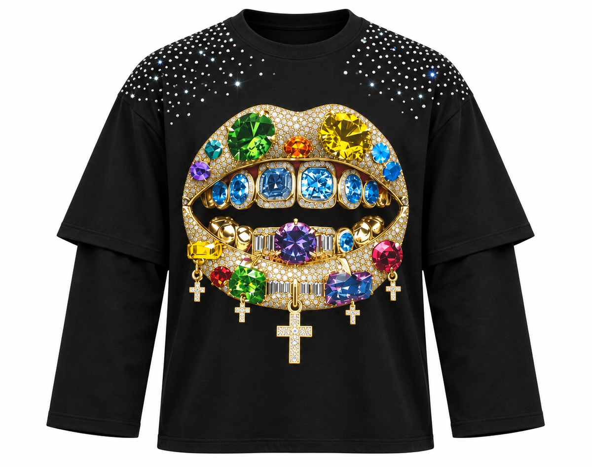 LONG SLEEVE LIPS DIAMOND