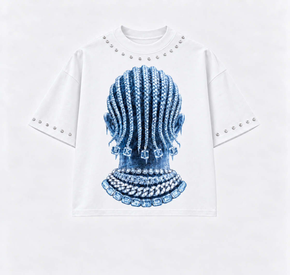 T - SHIRT BRAIDS BLUE
